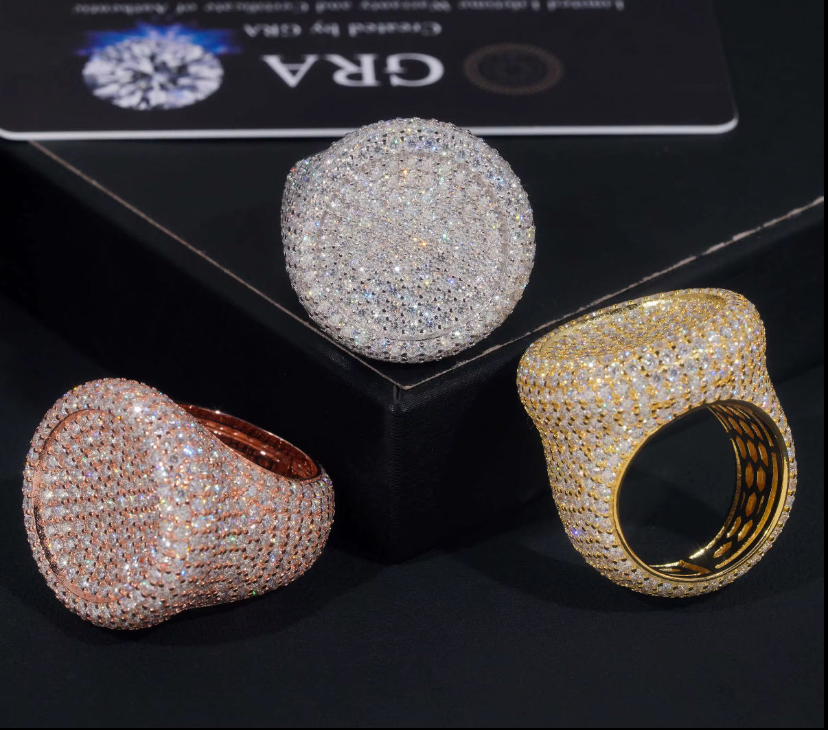 Moissanite circle ring