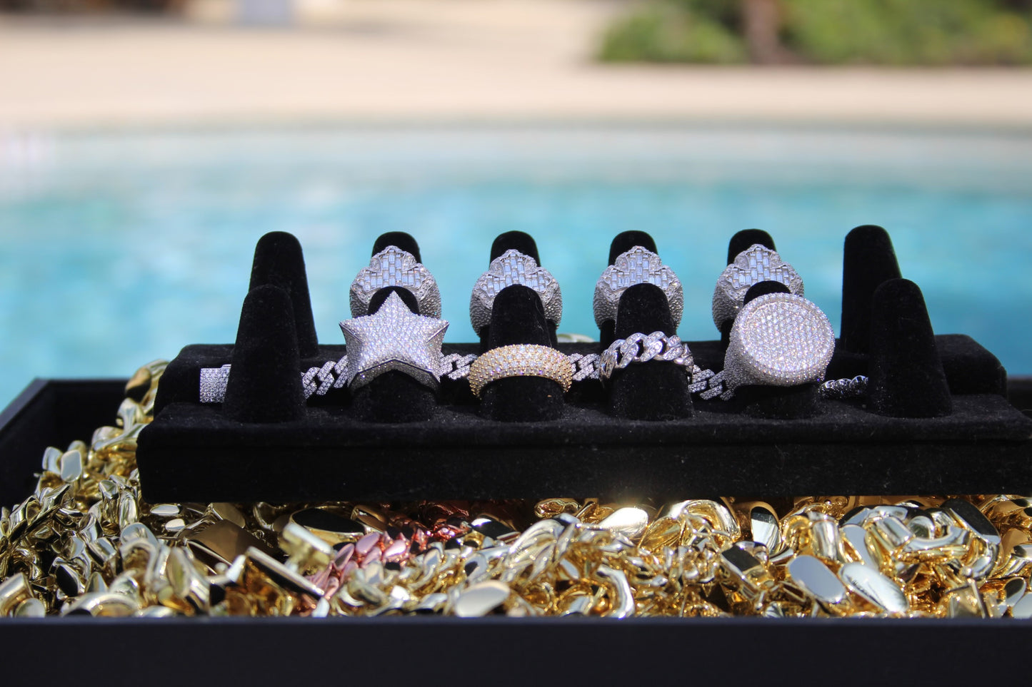 Moissanite Cross ring