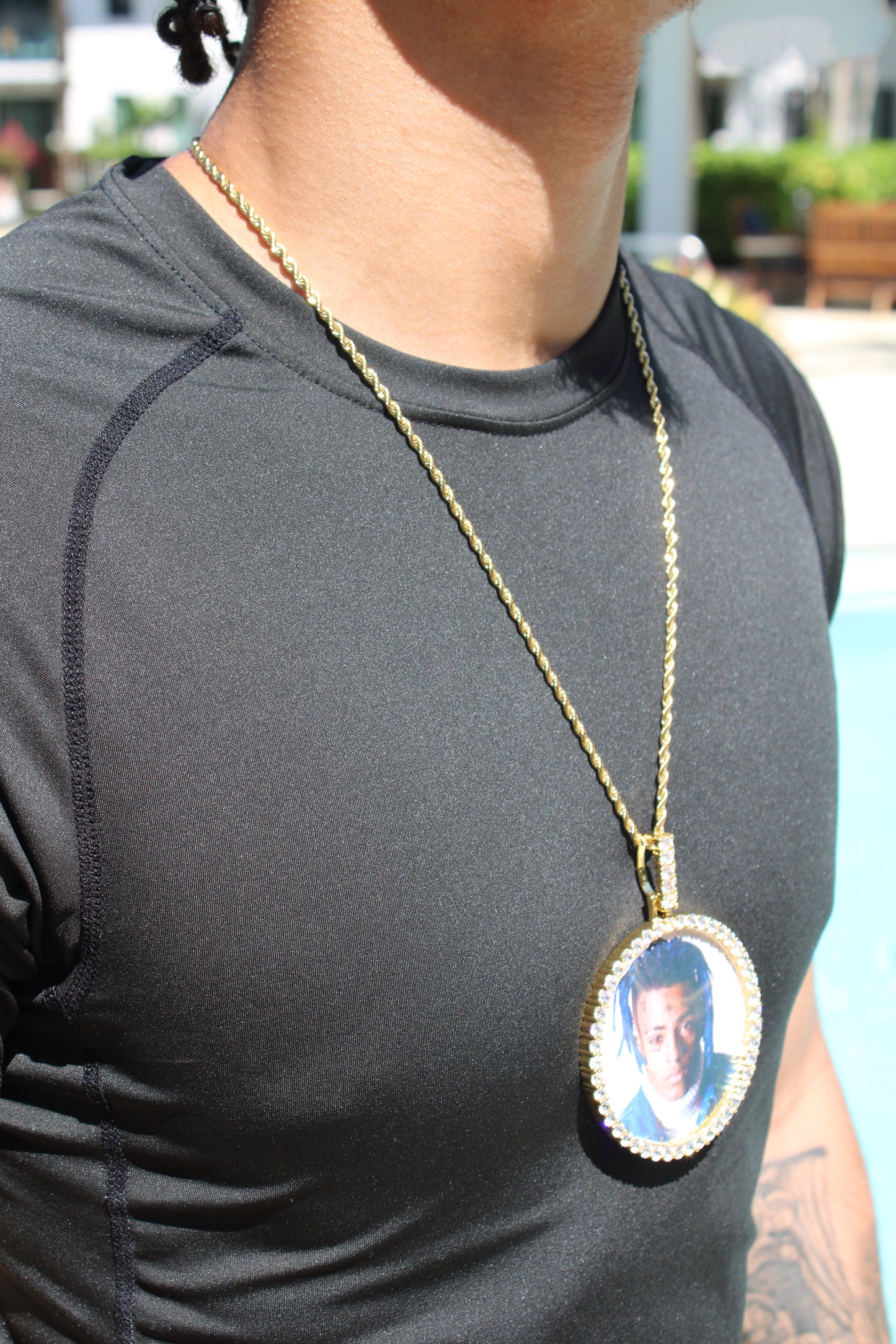 Large Photo pendant (rope chain)