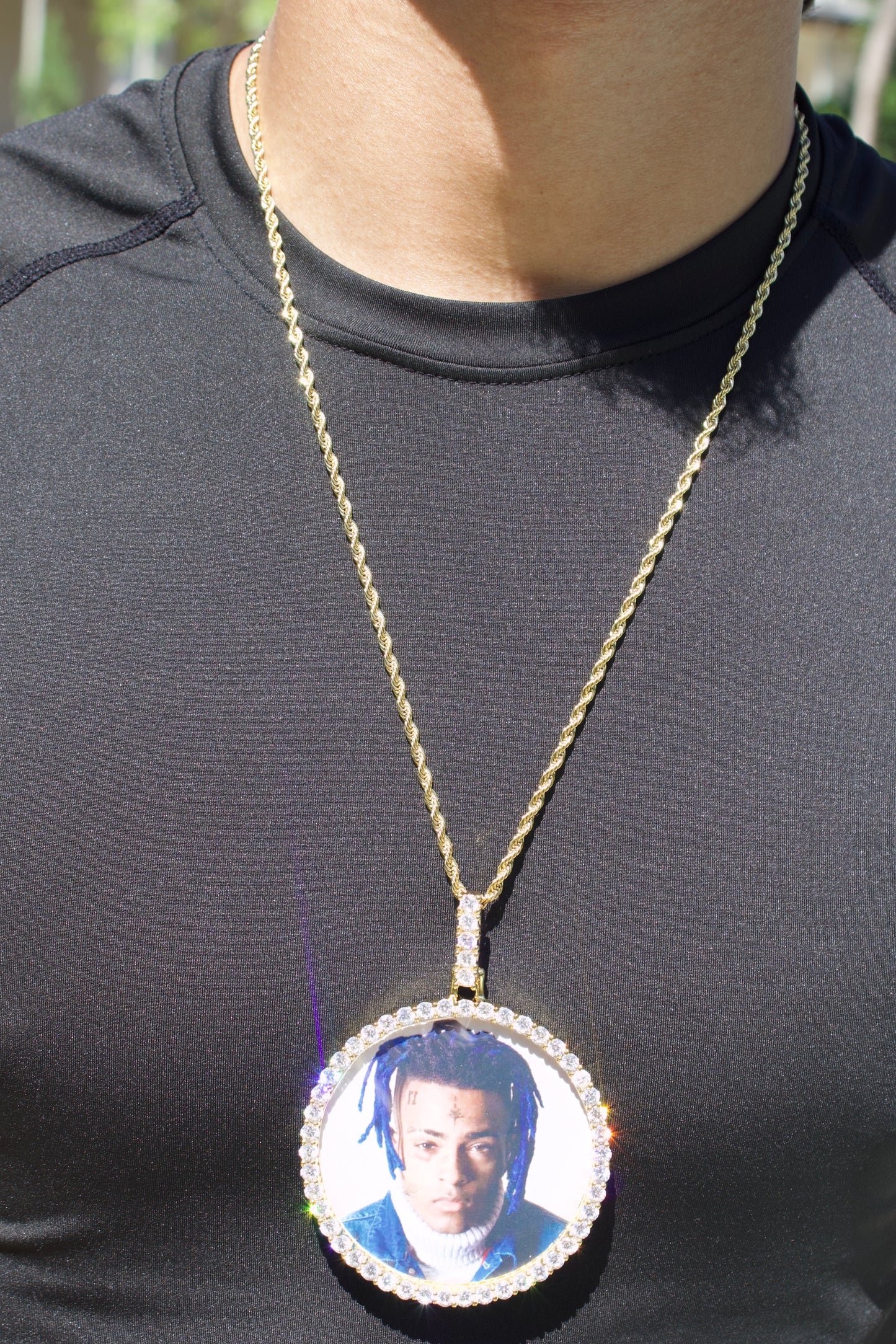 Large Photo pendant (rope chain)