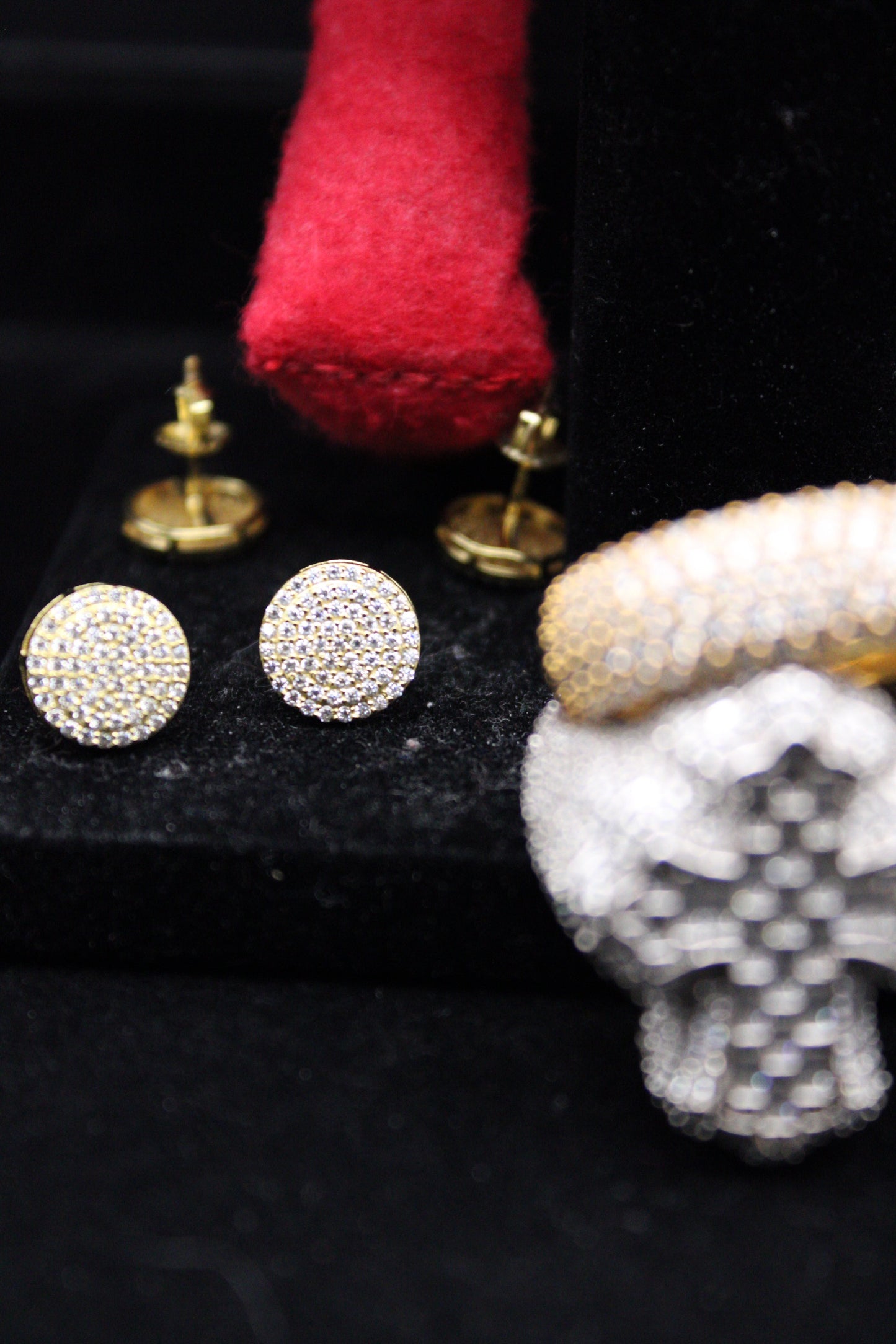 Moissanite screw on earrings