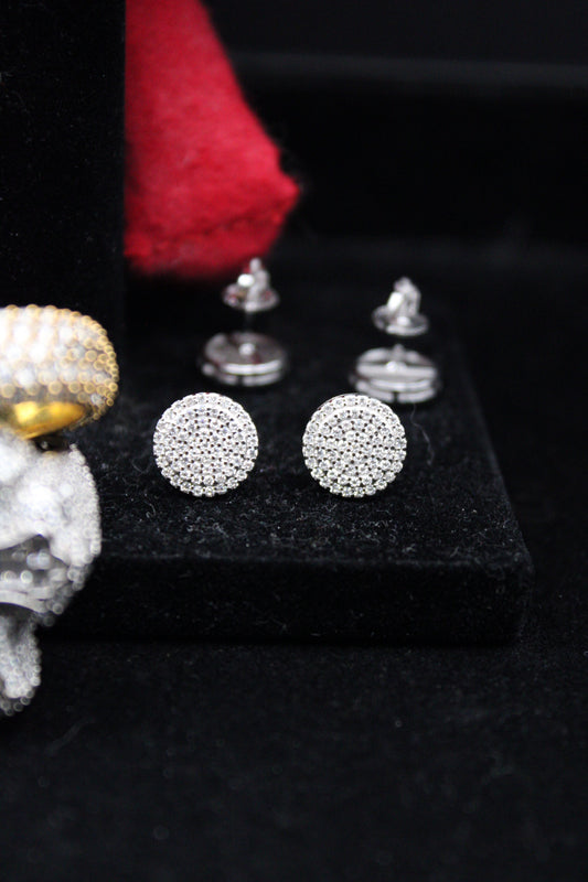 Moissanite screw on earrings