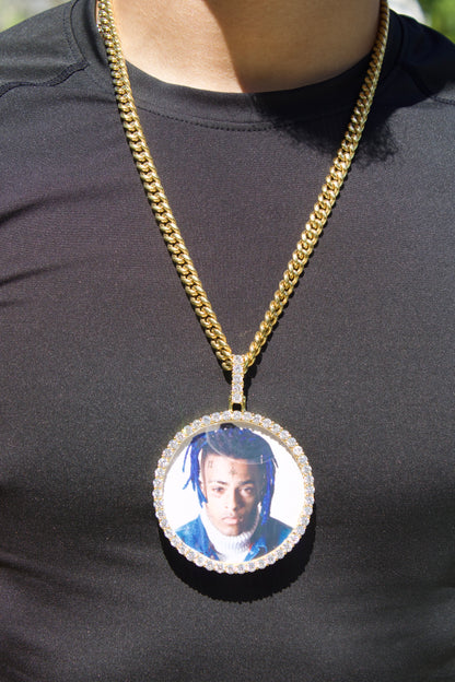 Cuban link photo pendants 8-12mm