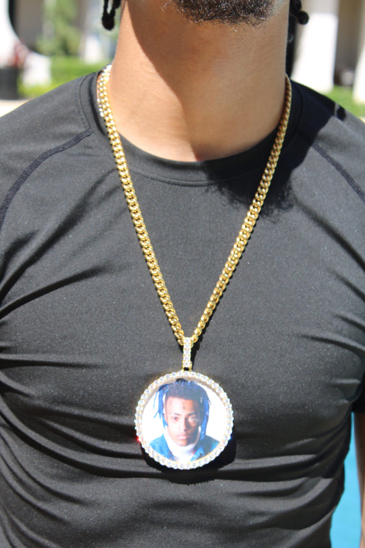 Cuban link photo pendants 8-12mm