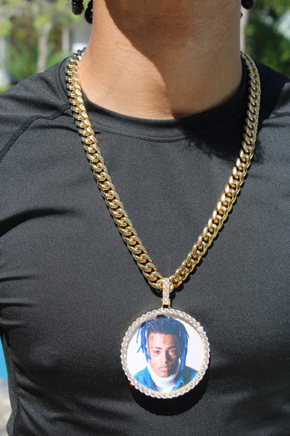 Cuban link photo pendants 8-12mm