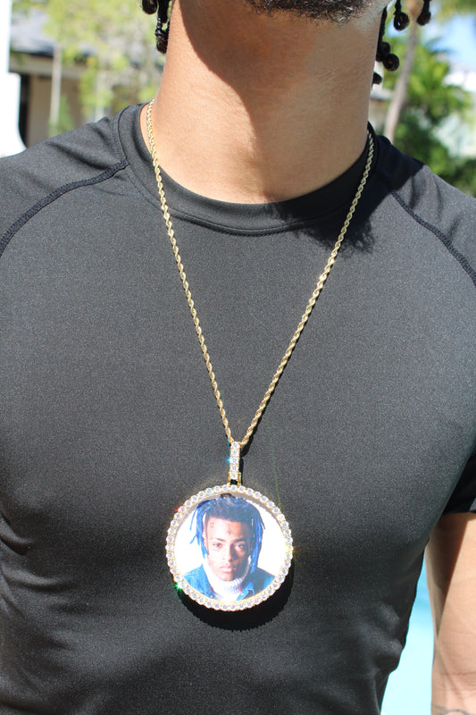 Large Photo pendant (rope chain)